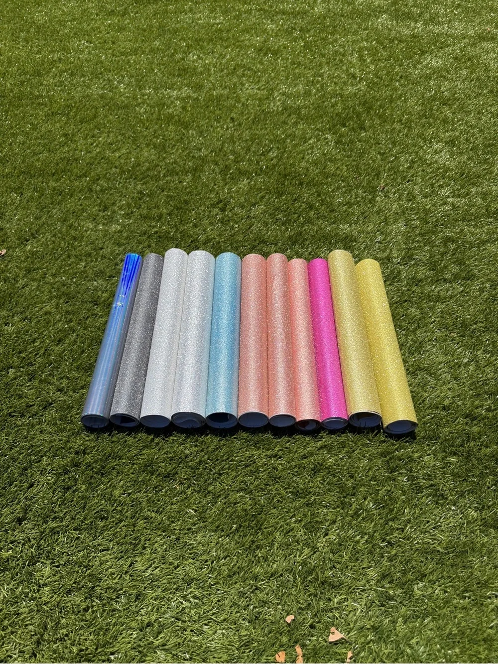 Glitter Adhesive Vinyl Rolls Assortment - Gold, Pink, Blue, Silver & More